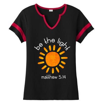 Christian Be The Light Bible Scripture Faith Quote Gifts Ladies Halftime Notch Neck Tee