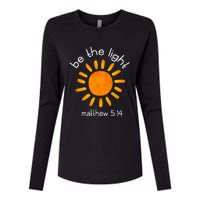 Christian Be The Light Bible Scripture Faith Quote Gifts Womens Cotton Relaxed Long Sleeve T-Shirt