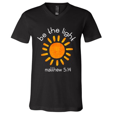 Christian Be The Light Bible Scripture Faith Quote Gifts V-Neck T-Shirt