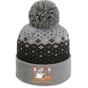 Chemistry Boo The Element Of Surprise Cute Chemist Halloween Gift The Baniff Cuffed Pom Beanie