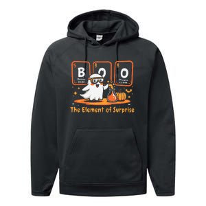 Chemistry Boo The Element Of Surprise Cute Chemist Halloween Gift Performance Fleece Hoodie