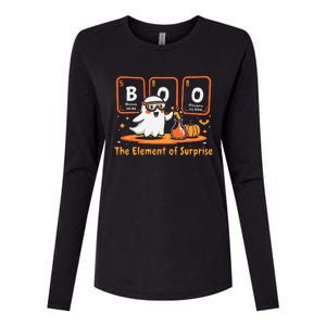 Chemistry Boo The Element Of Surprise Cute Chemist Halloween Gift Womens Cotton Relaxed Long Sleeve T-Shirt