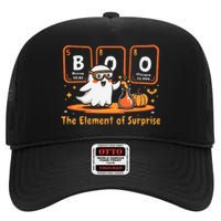 Chemistry Boo The Element Of Surprise Cute Chemist Halloween Gift High Crown Mesh Back Trucker Hat