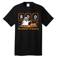 Chemistry Boo The Element Of Surprise Cute Chemist Halloween Gift Tall T-Shirt