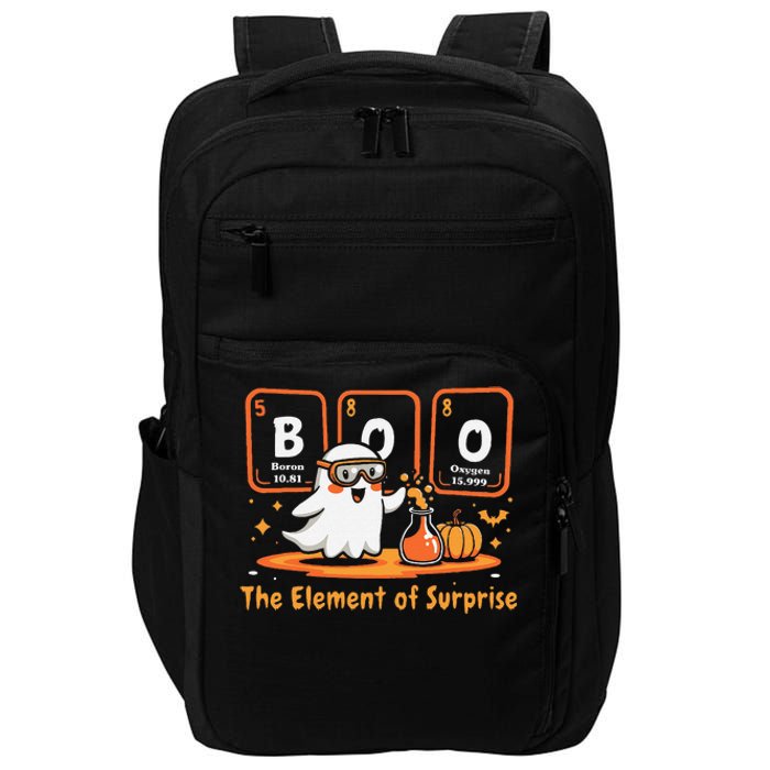 Chemistry Boo The Element Of Surprise Cute Chemist Halloween Gift Impact Tech Backpack