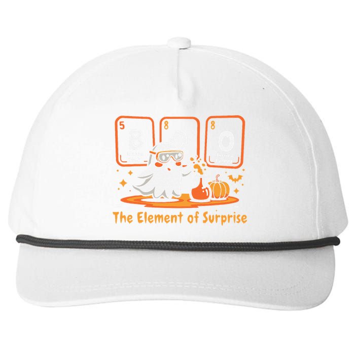 Chemistry Boo The Element Of Surprise Cute Chemist Halloween Gift Snapback Five-Panel Rope Hat