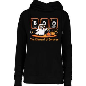 Chemistry Boo The Element Of Surprise Cute Chemist Halloween Gift Womens Funnel Neck Pullover Hood