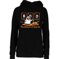 Chemistry Boo The Element Of Surprise Cute Chemist Halloween Gift Womens Funnel Neck Pullover Hood