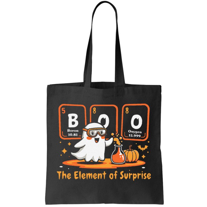 Chemistry Boo The Element Of Surprise Cute Chemist Halloween Gift Tote Bag