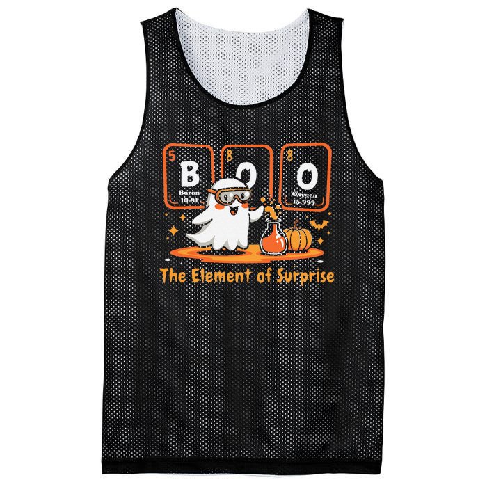 Chemistry Boo The Element Of Surprise Cute Chemist Halloween Gift Mesh Reversible Basketball Jersey Tank