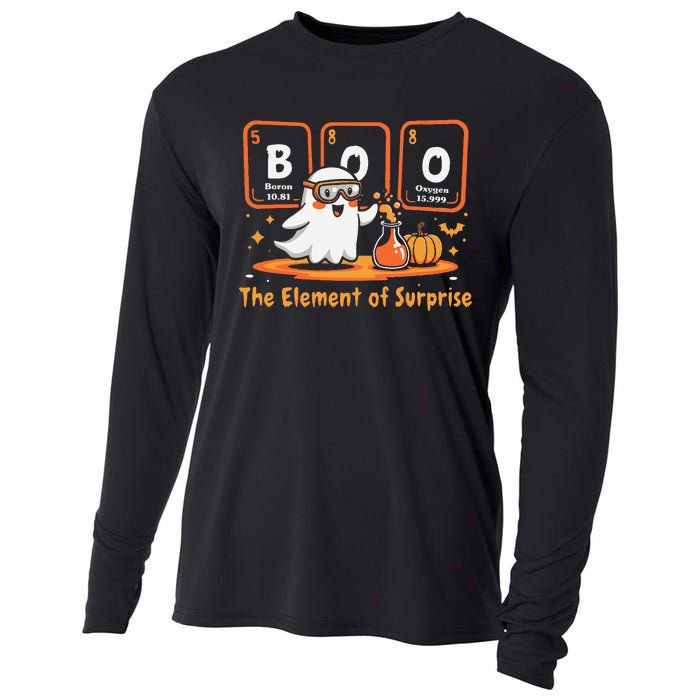 Chemistry Boo The Element Of Surprise Cute Chemist Halloween Gift Cooling Performance Long Sleeve Crew