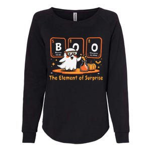 Chemistry Boo The Element Of Surprise Cute Chemist Halloween Gift Womens California Wash Sweatshirt