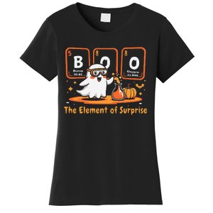 Chemistry Boo The Element Of Surprise Cute Chemist Halloween Gift Women's T-Shirt