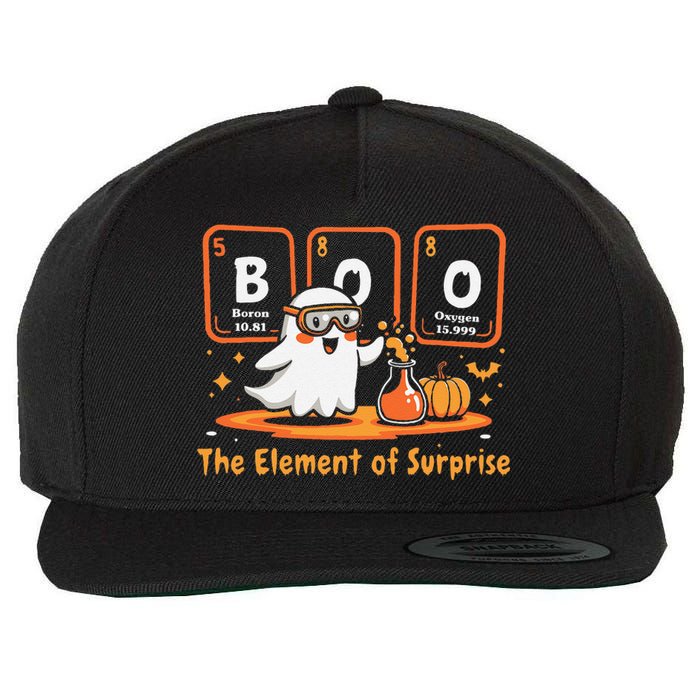 Chemistry Boo The Element Of Surprise Cute Chemist Halloween Gift Wool Snapback Cap