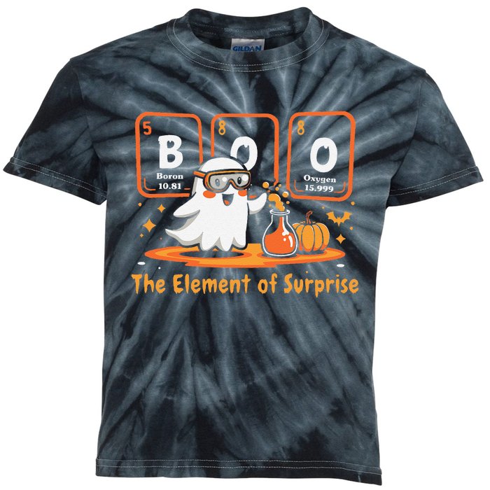 Chemistry Boo The Element Of Surprise Cute Chemist Halloween Gift Kids Tie-Dye T-Shirt