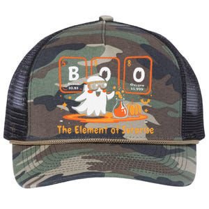 Chemistry Boo The Element Of Surprise Cute Chemist Halloween Gift Retro Rope Trucker Hat Cap