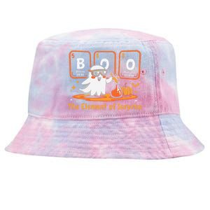 Chemistry Boo The Element Of Surprise Cute Chemist Halloween Gift Tie-Dyed Bucket Hat