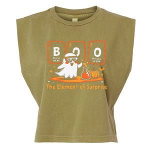 Chemistry Boo The Element Of Surprise Cute Chemist Halloween Gift Garment-Dyed Women's Muscle Tee