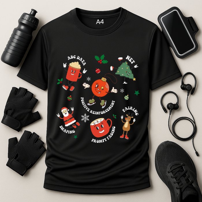 Christmas Behavior Therapist Aba Squad Behavior Analyst Performance Shirt
