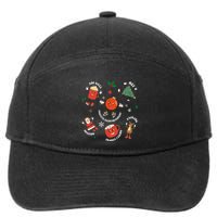 Christmas Behavior Therapist Aba Squad Behavior Analyst 7-Panel Snapback Hat