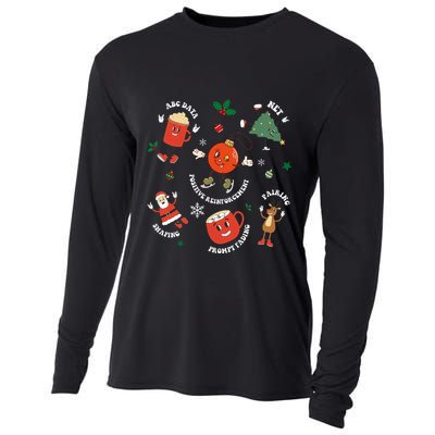 Christmas Behavior Therapist Aba Squad Behavior Analyst Cooling Performance Long Sleeve Crew