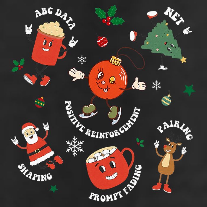 Christmas Behavior Therapist Aba Squad Behavior Analyst 25L Jumbo Tote