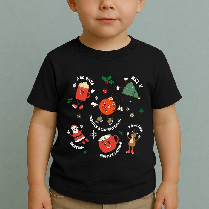 Christmas Behavior Therapist Aba Squad Behavior Analyst Toddler T-Shirt