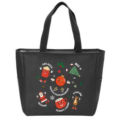 Christmas Behavior Therapist Aba Squad Behavior Analyst Zip Tote Bag
