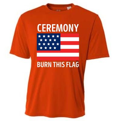 Ceremony Burn This Flag American Cooling Performance Crew T-Shirt