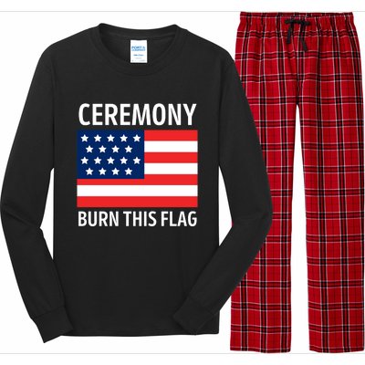 Ceremony Burn This Flag American Long Sleeve Pajama Set