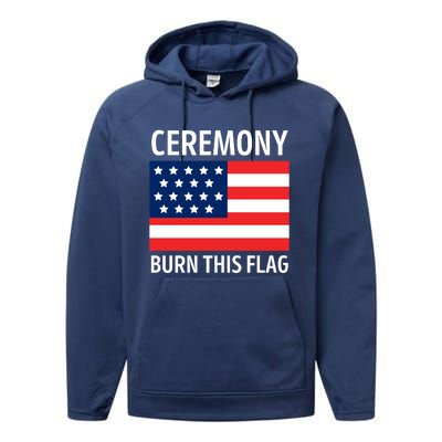 Ceremony Burn This Flag American Performance Fleece Hoodie