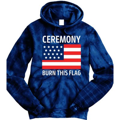 Ceremony Burn This Flag American Tie Dye Hoodie