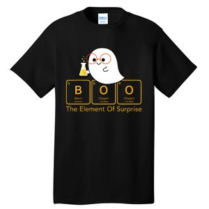 Chemistry Boo The Element Of Surprise Cute Chemist Halloween Tall T-Shirt