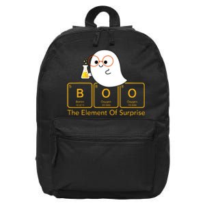 Chemistry Boo The Element Of Surprise Cute Chemist Halloween 16 in Basic Backpack