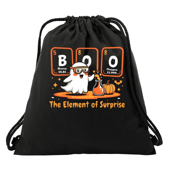 Chemistry Boo The Element Of Surprise Cute Chemist Halloween Drawstring Bag