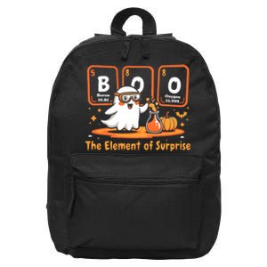 Chemistry Boo The Element Of Surprise Cute Chemist Halloween 16 in Basic Backpack