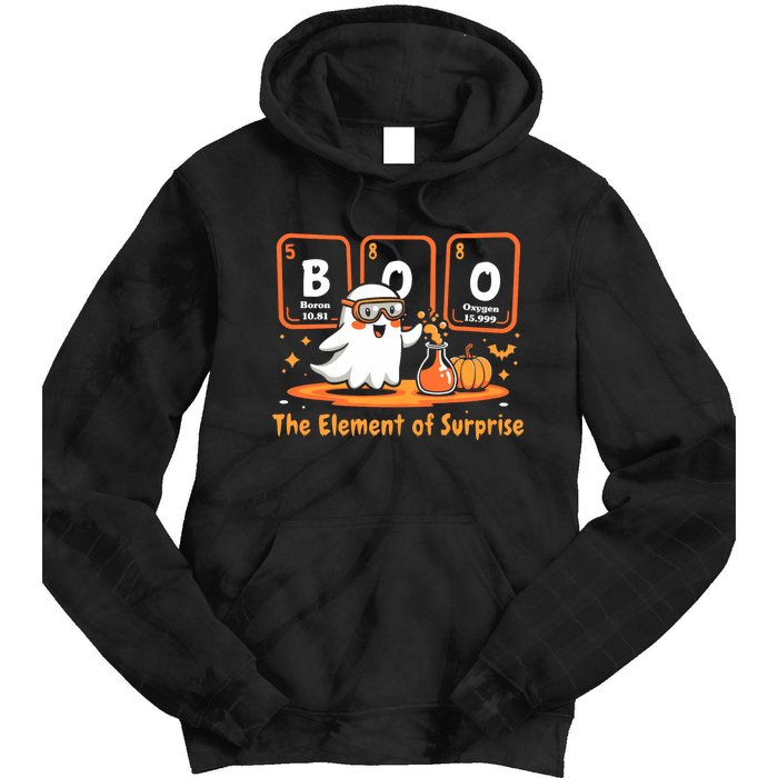 Chemistry Boo The Element Of Surprise Cute Chemist Halloween Tie Dye Hoodie