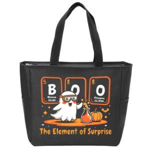 Chemistry Boo The Element Of Surprise Cute Chemist Halloween Zip Tote Bag