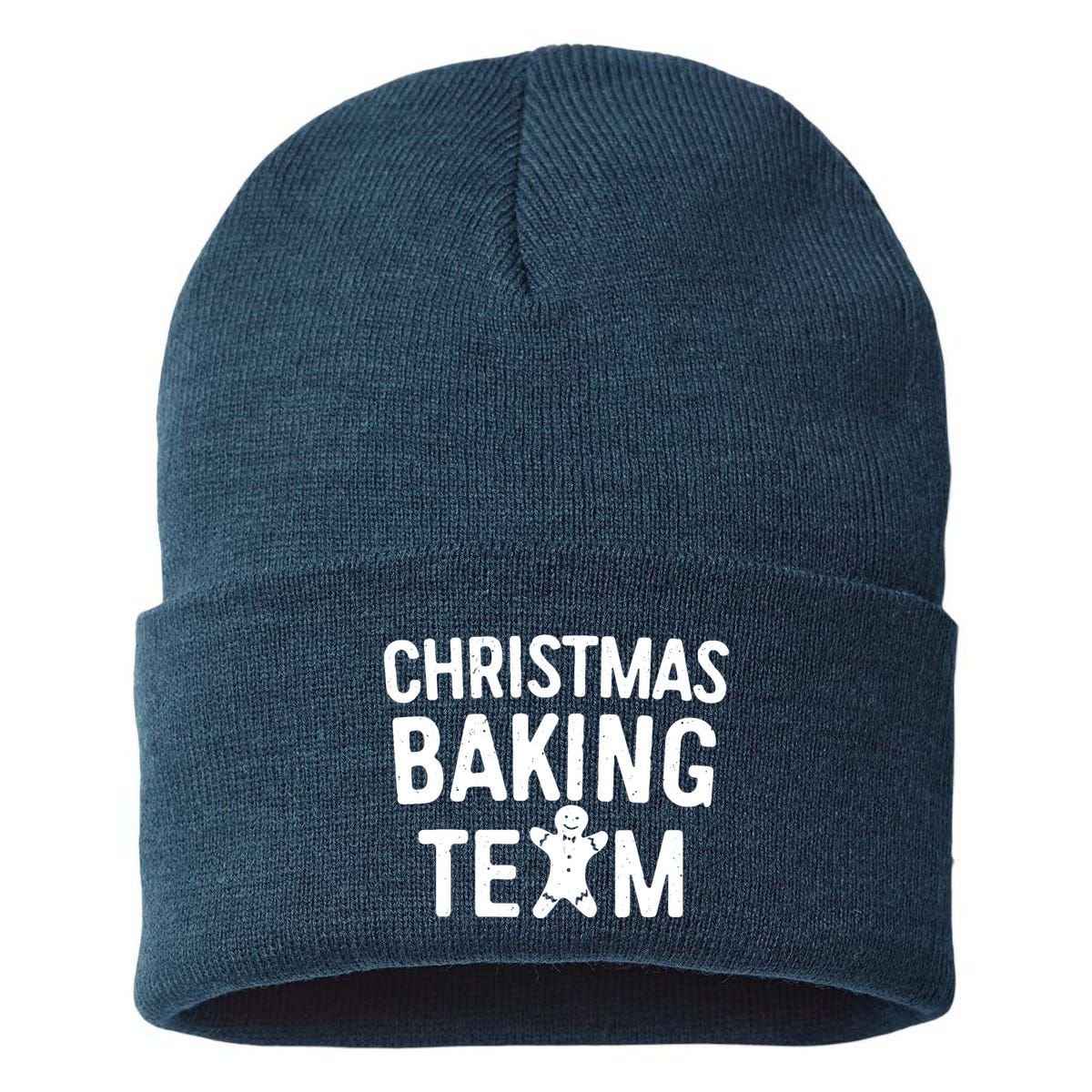 Christmas Baking Team Christmas Cookie Bakers Sustainable Knit Beanie