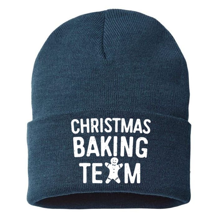 Christmas Baking Team Christmas Cookie Bakers Sustainable Knit Beanie