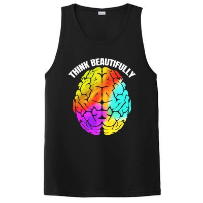 Colorful Brain Think Beautifully Lgbtq Pride Month Gift PosiCharge Competitor Tank