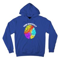 Colorful Brain Think Beautifully Lgbtq Pride Month Gift Hoodie