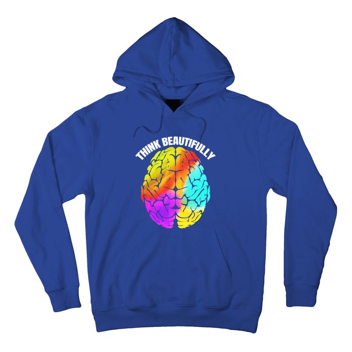 Colorful Brain Think Beautifully Lgbtq Pride Month Gift Hoodie