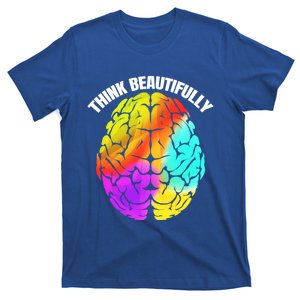 Colorful Brain Think Beautifully Lgbtq Pride Month Gift T-Shirt