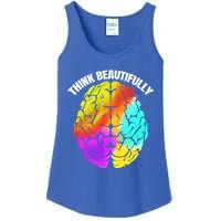 Colorful Brain Think Beautifully Lgbtq Pride Month Gift Ladies Essential Tank