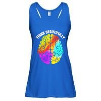 Colorful Brain Think Beautifully Lgbtq Pride Month Gift Ladies Essential Flowy Tank