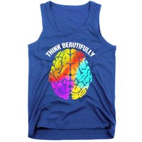 Colorful Brain Think Beautifully Lgbtq Pride Month Gift Tank Top