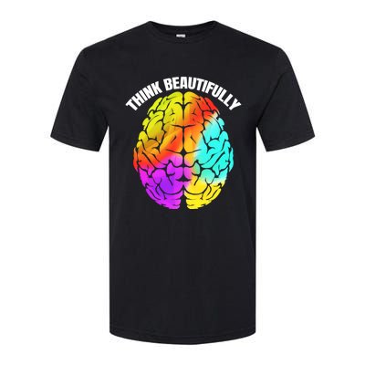 Colorful Brain Think Beautifully Lgbtq Pride Month Gift Softstyle CVC T-Shirt