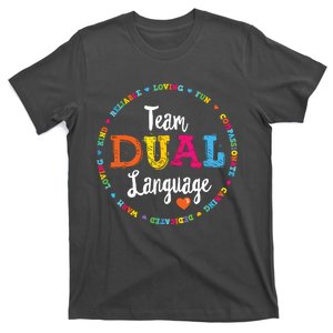 Cute Back To School Squad Team Dual Language Teachers T-Shirt