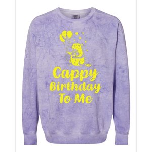 Cappy Birthday To Me Funny Capybara Capi Birthday Party Colorblast Crewneck Sweatshirt